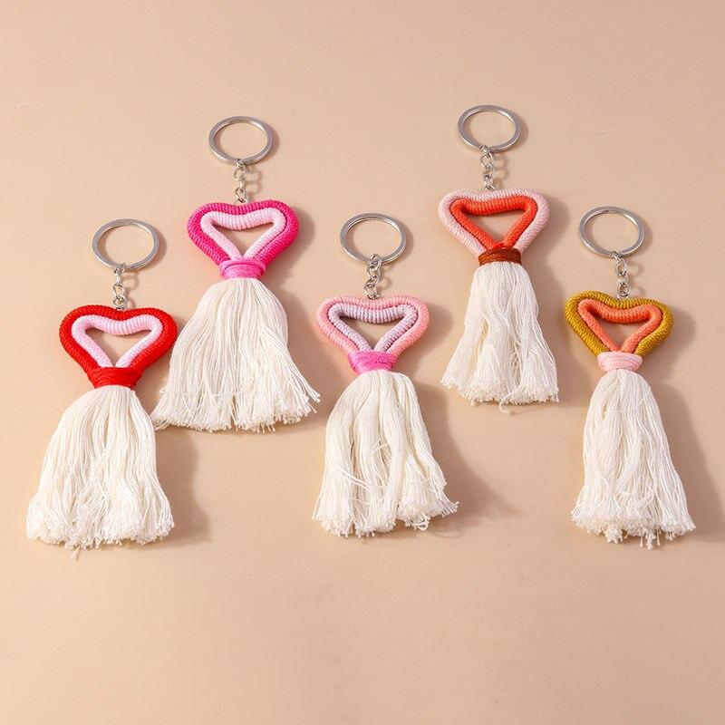 Fashion Love Heart Tassel Charms Keychain Souvenir Gifts for Women Men Car Key Handbag Pendant Keyrings DIY Jewelry Accessories Fashion Love Heart Tassel Charms Keychain Souvenir Gifts for Women Men Car Key Handbag Pendant Keyrings DIY Jewelry Accessories